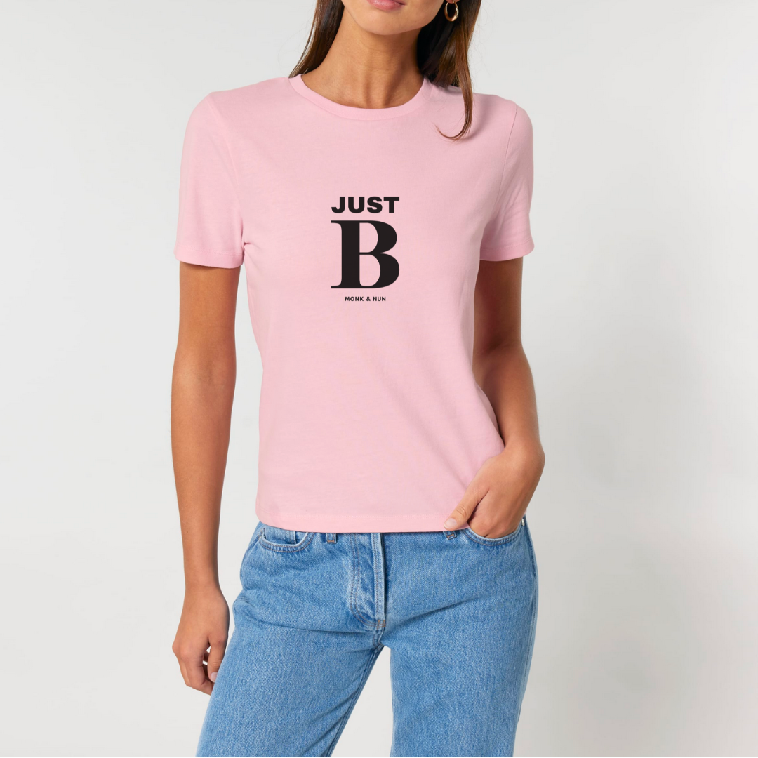 Damen T-Shirt slim fit stretchy "JUST BE"