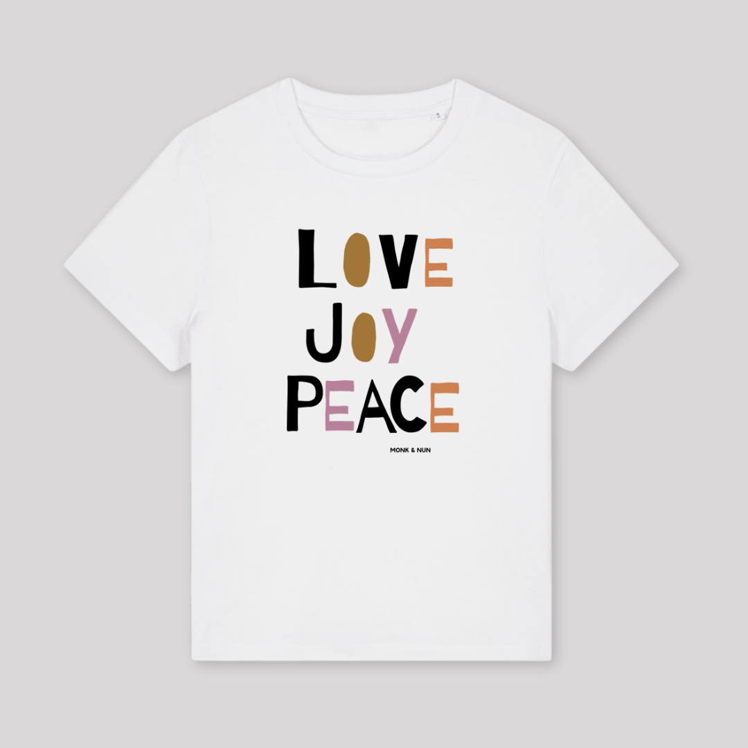 Damen T-Shirt fashion fit "LOVE JOY PEACE"