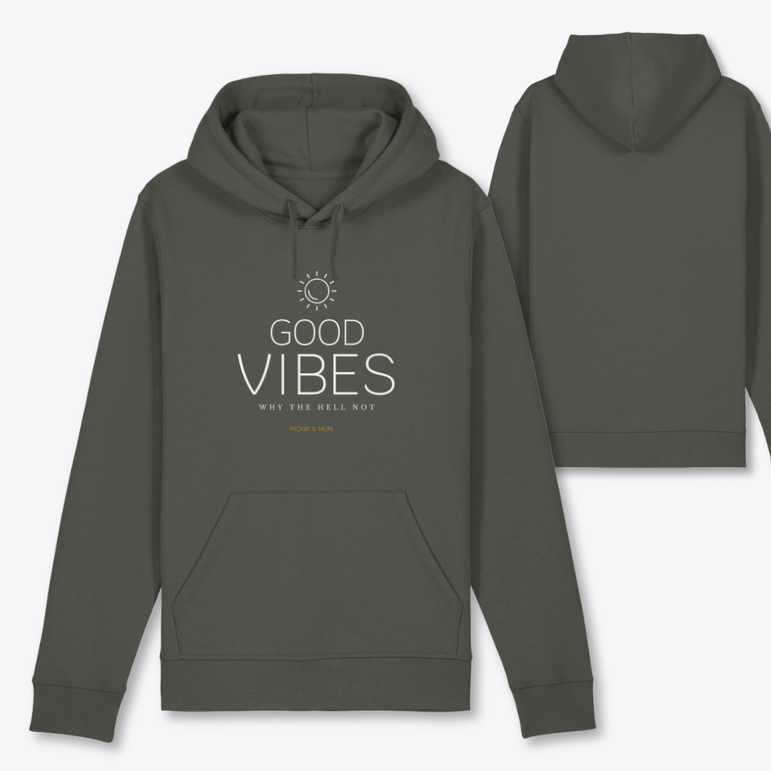Damen Hoodie regular fit "GOOD VIBES" Bio-Baumwolle