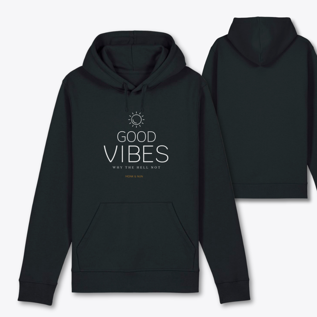 Damen Hoodie regular fit "GOOD VIBES" Bio-Baumwolle