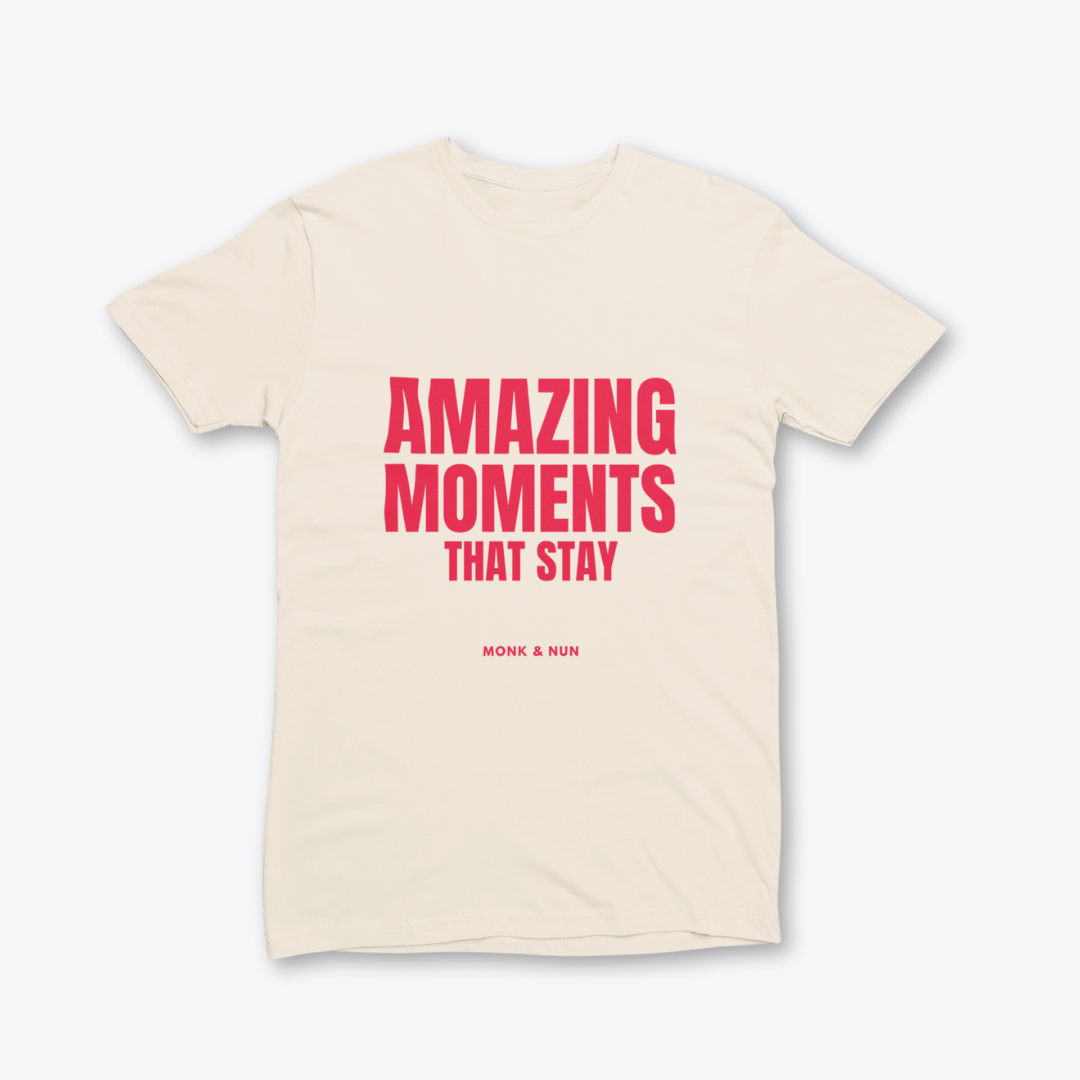 Damen T-Shirt slim fit stretchy "AMAZING MOMENTS..."