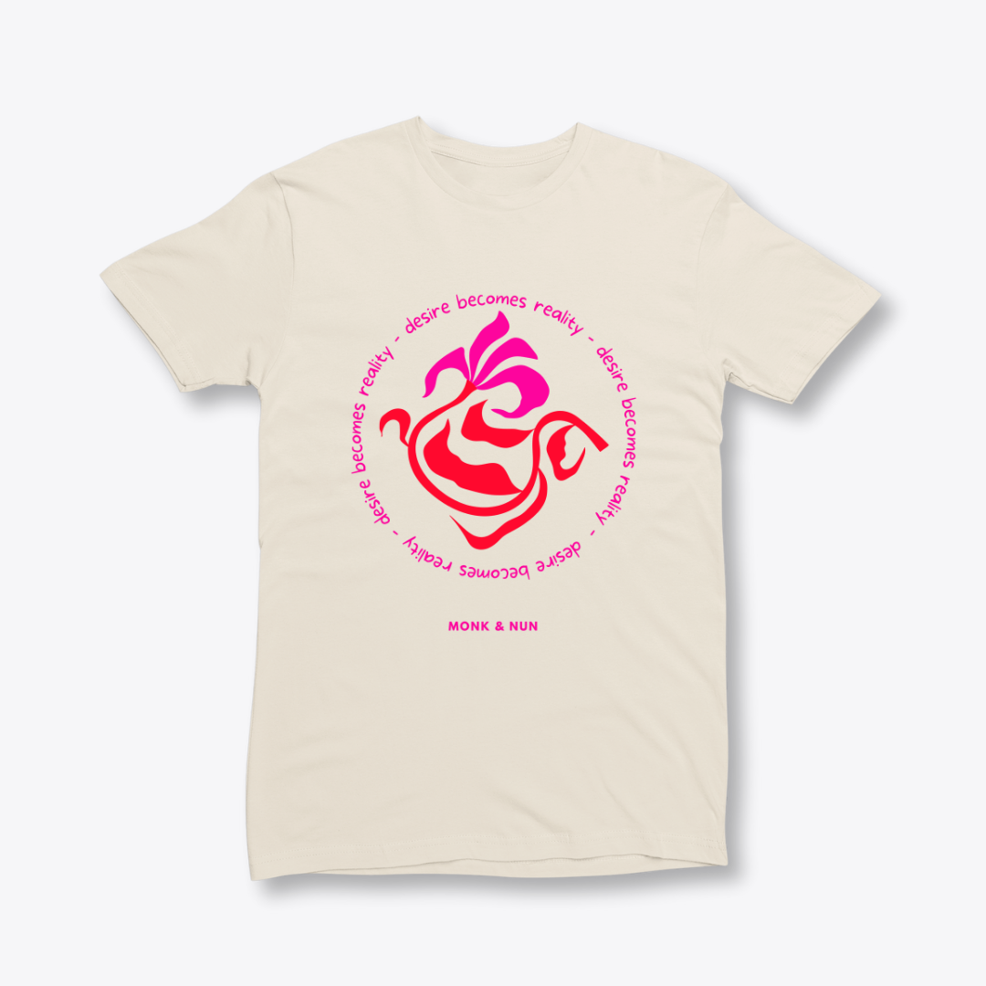 Damen T-Shirt slim fit stretchy "DESIRE BECOMES REALITY"