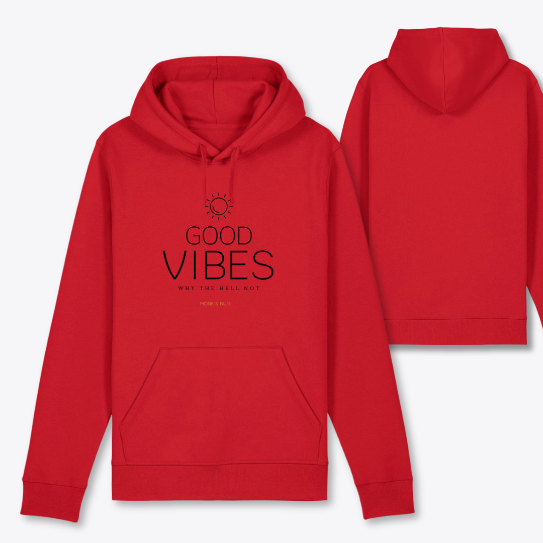 Damen Hoodie regular fit "GOOD VIBES" Bio-Baumwolle
