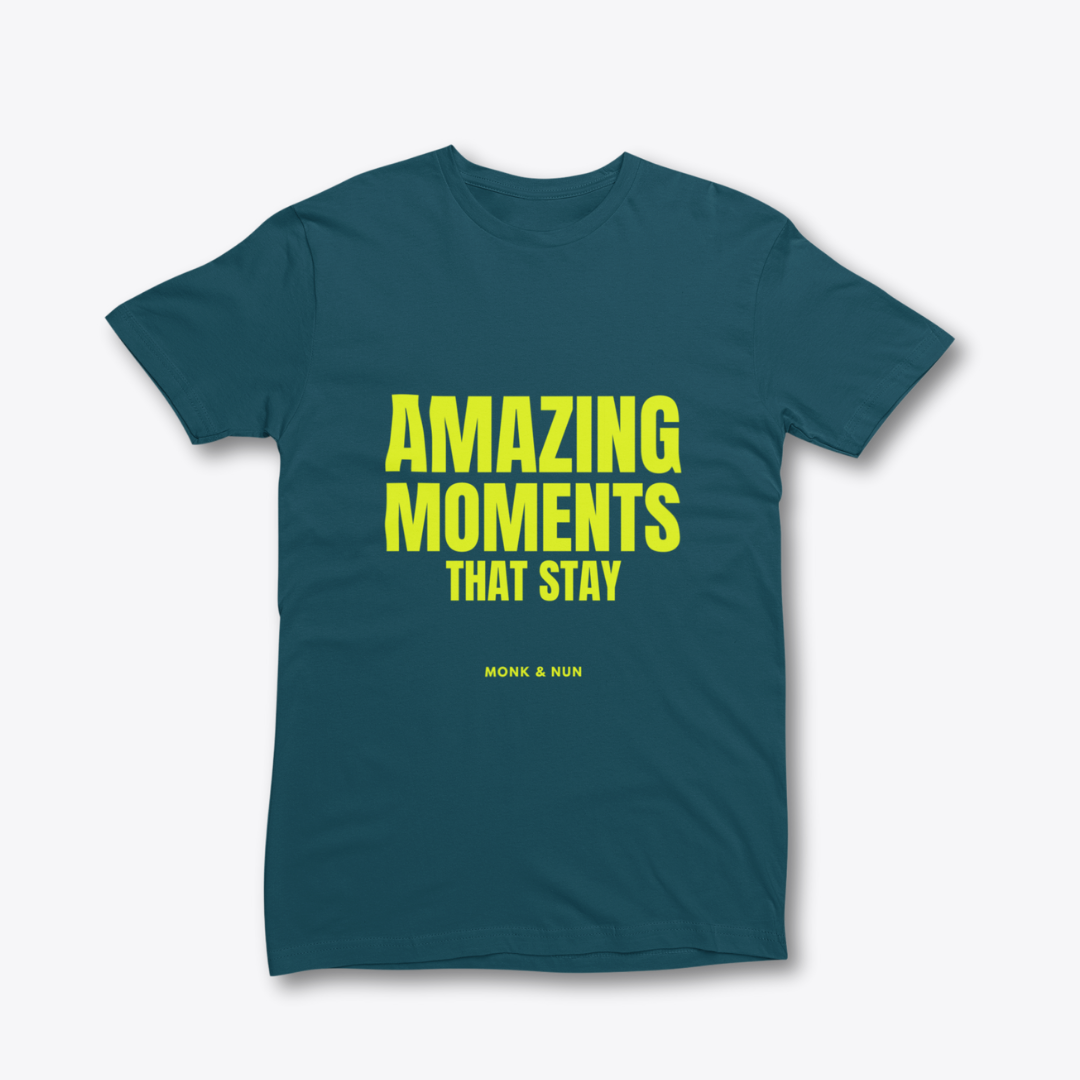 Damen T-Shirt slim fit stretchy "AMAZING MOMENTS..."
