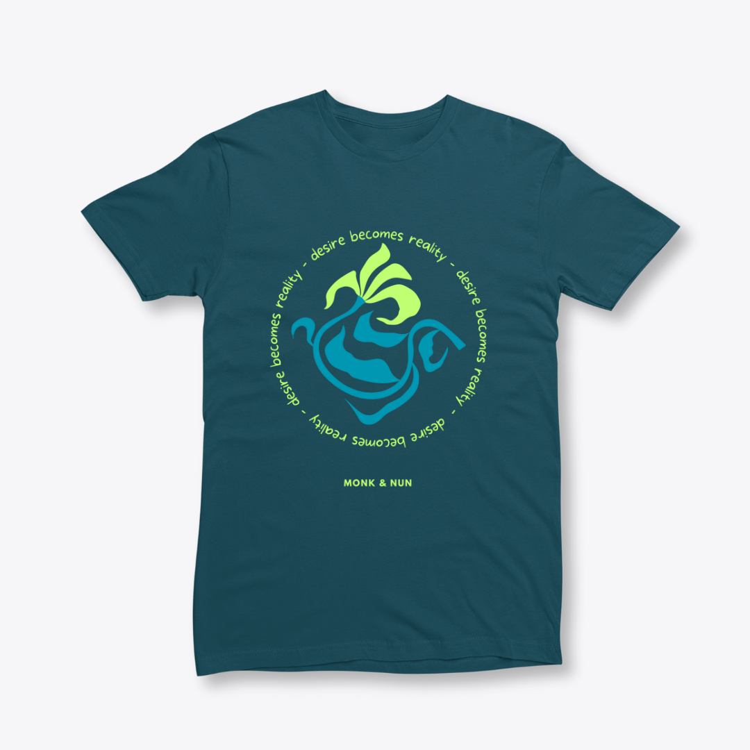 Damen T-Shirt slim fit stretchy "DESIRE BECOMES REALITY"