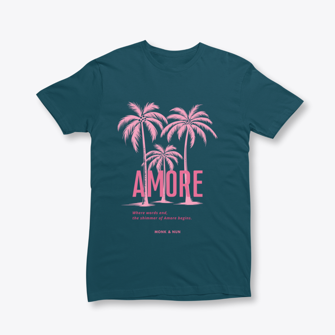 Damen T-Shirt slim fit stretchy "AMORE"