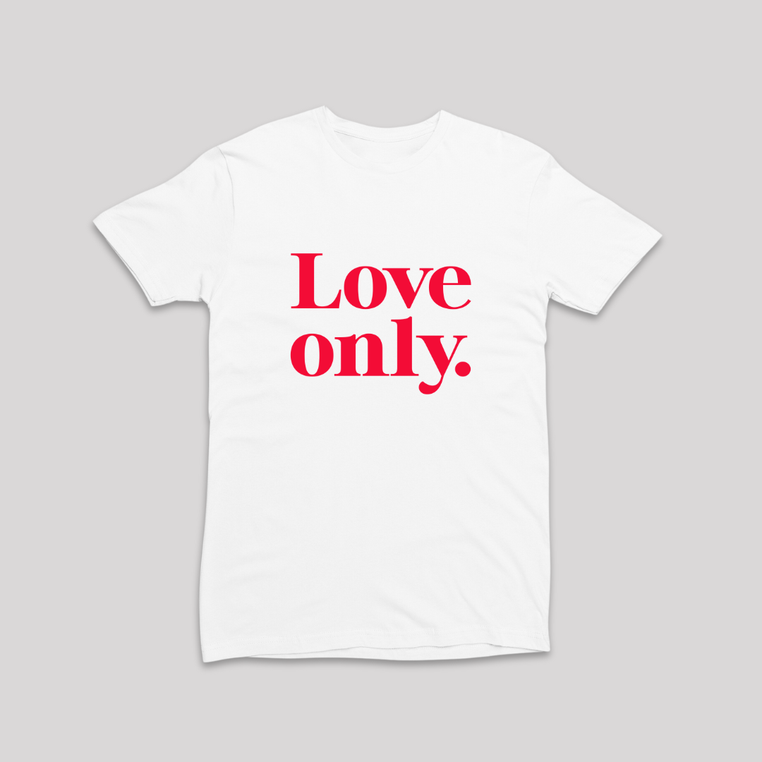 Damen T-Shirt slim fit stretchy "LOVE ONLY"