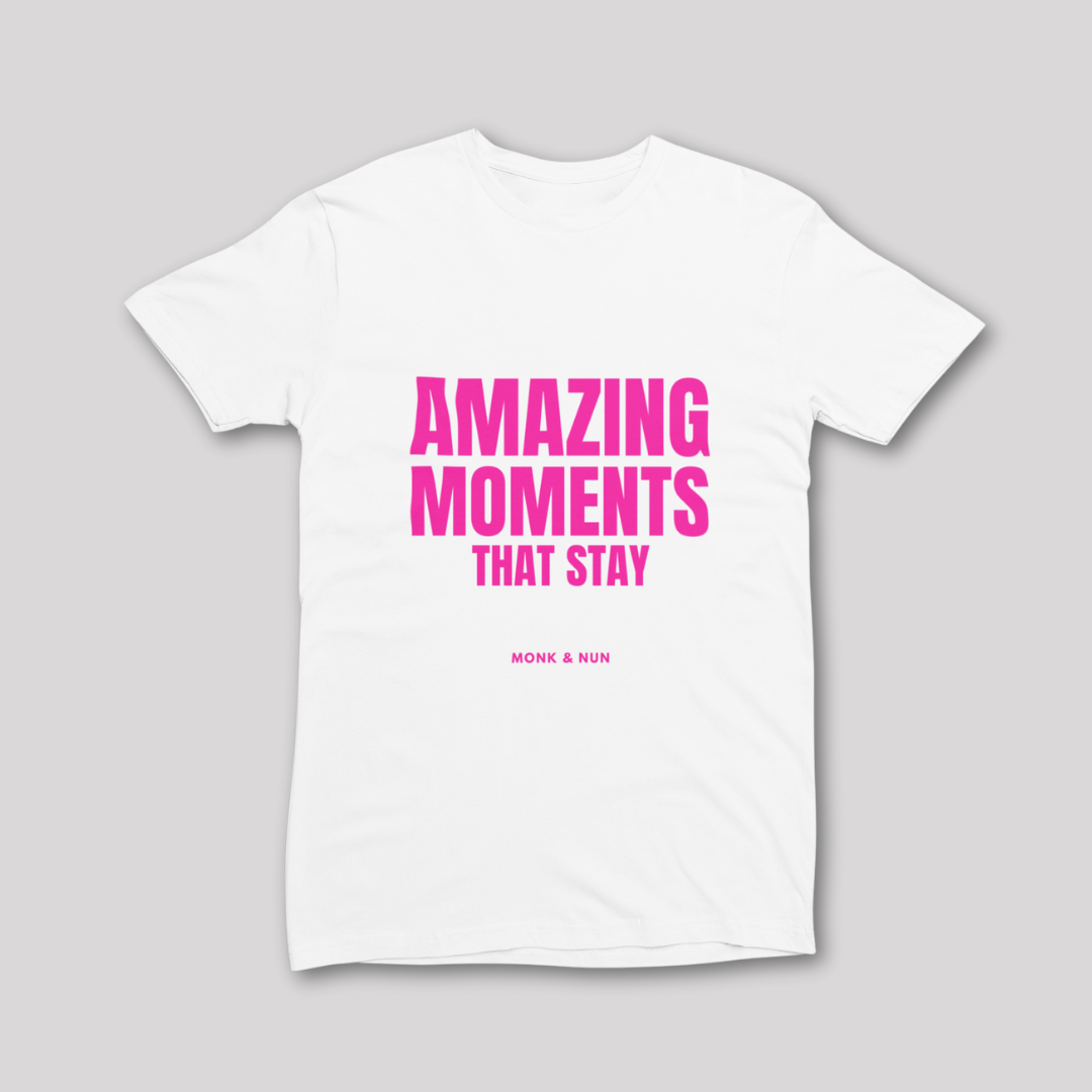 Damen T-Shirt slim fit stretchy "AMAZING MOMENTS..."