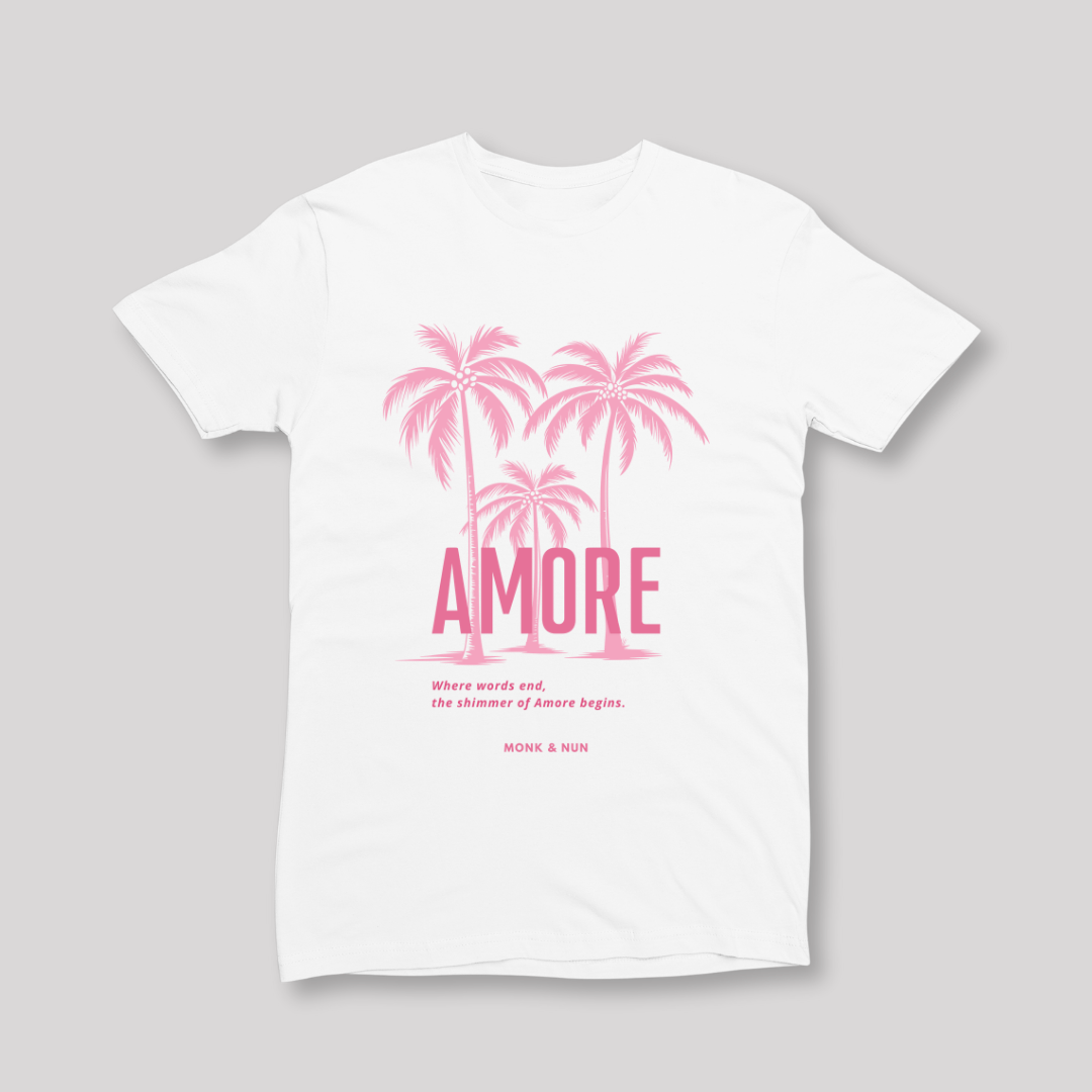Damen T-Shirt slim fit stretchy "AMORE"