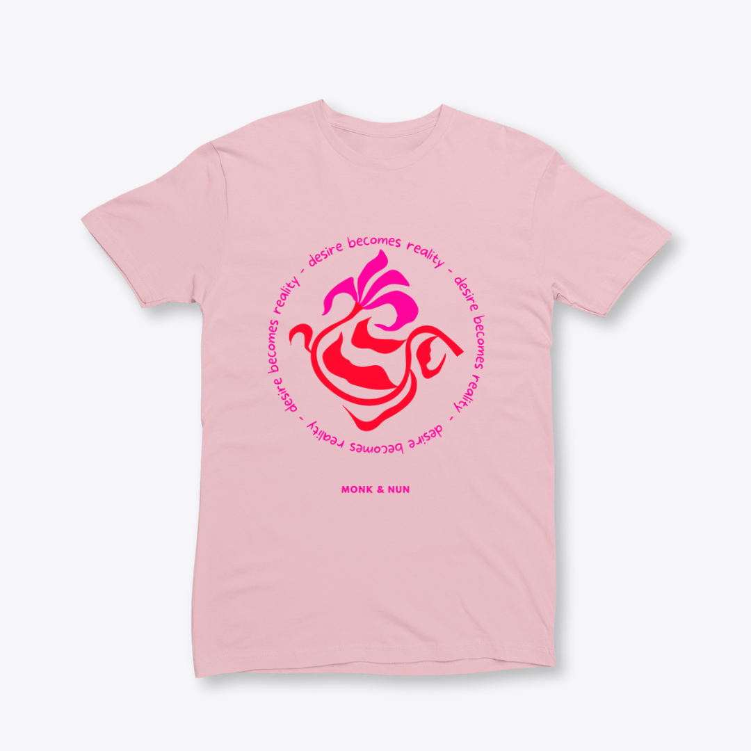 Damen T-Shirt slim fit stretchy "DESIRE BECOMES REALITY"