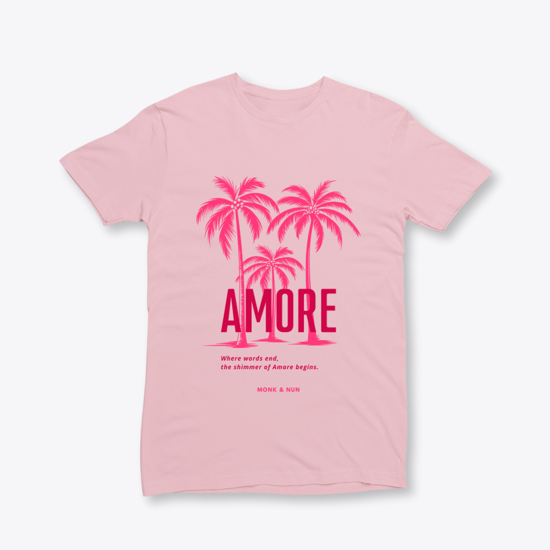 Damen T-Shirt slim fit stretchy "AMORE"