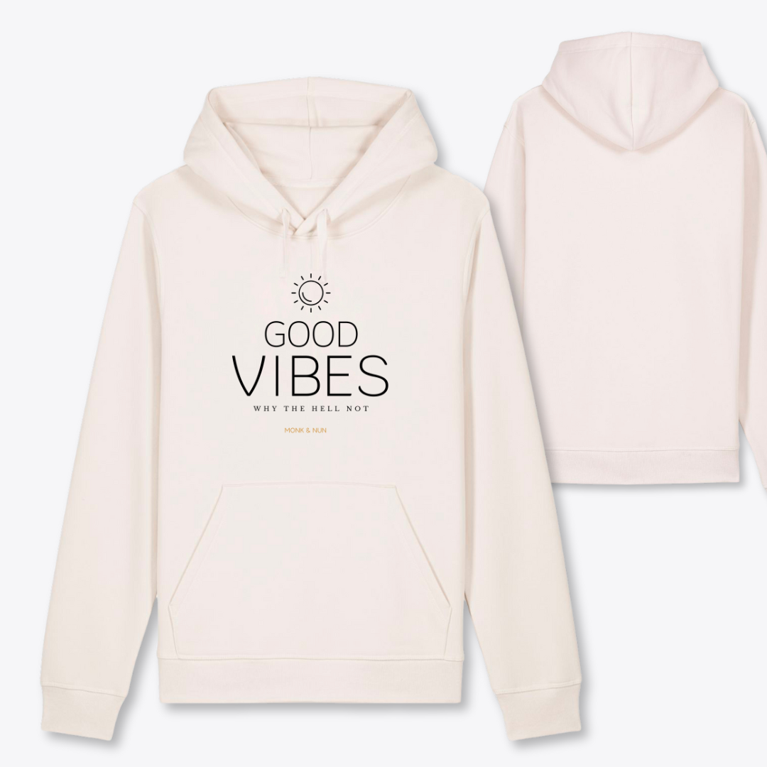Damen Hoodie regular fit "GOOD VIBES" Bio-Baumwolle