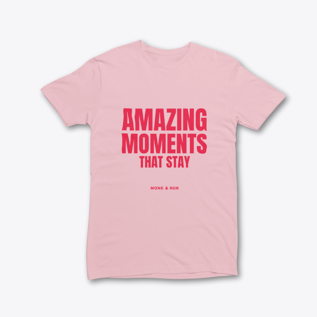 Damen T-Shirt slim fit stretchy "AMAZING MOMENTS..."