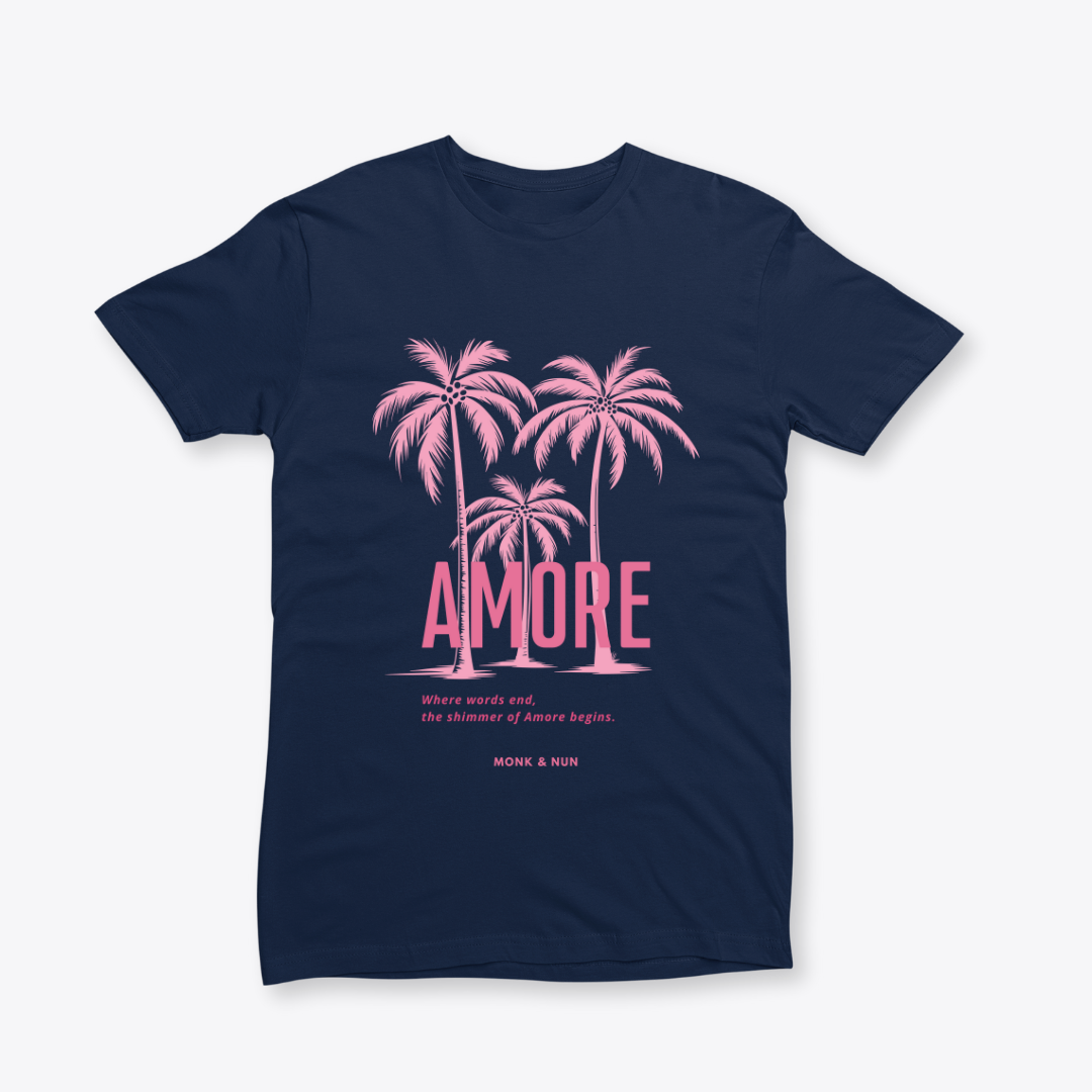 Damen T-Shirt slim fit stretchy "AMORE"