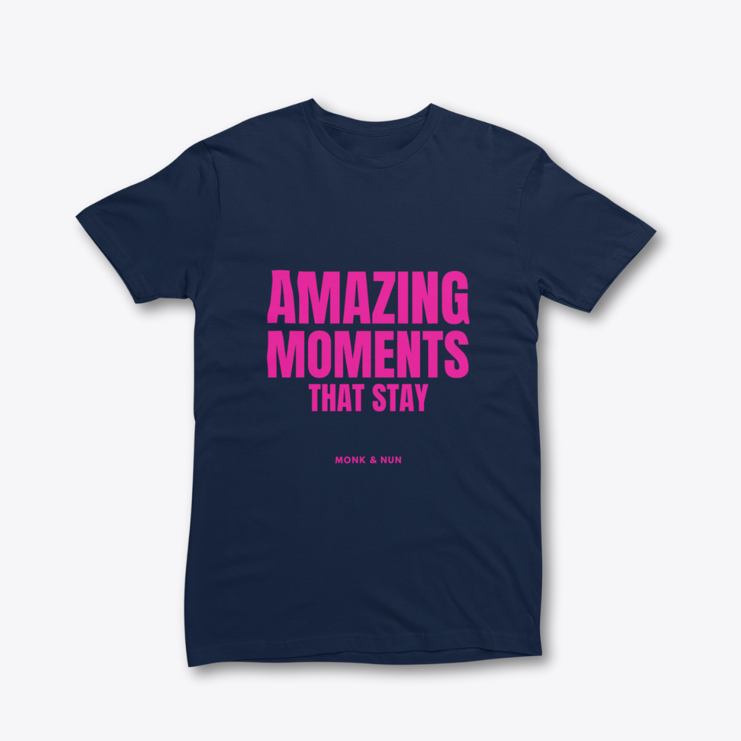 Damen T-Shirt slim fit stretchy "AMAZING MOMENTS..."