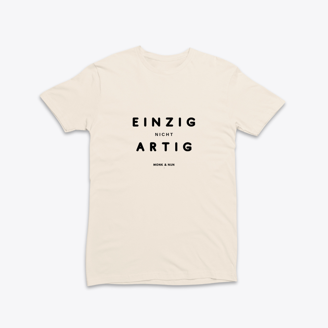 Damen T-Shirt slim fit stretchy "EINZIG NICHT ARTIG"