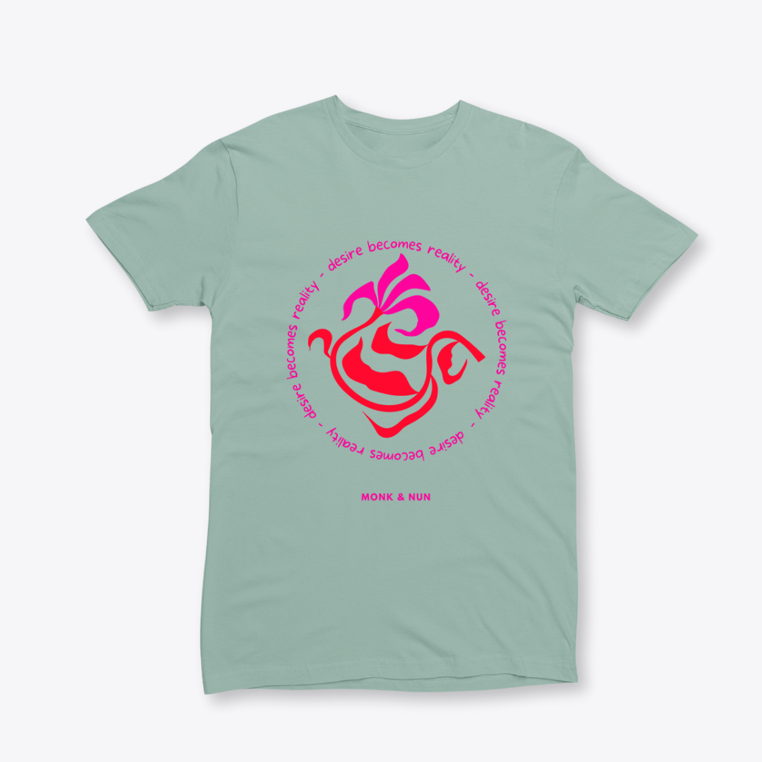 Damen T-Shirt slim fit stretchy "DESIRE BECOMES REALITY"