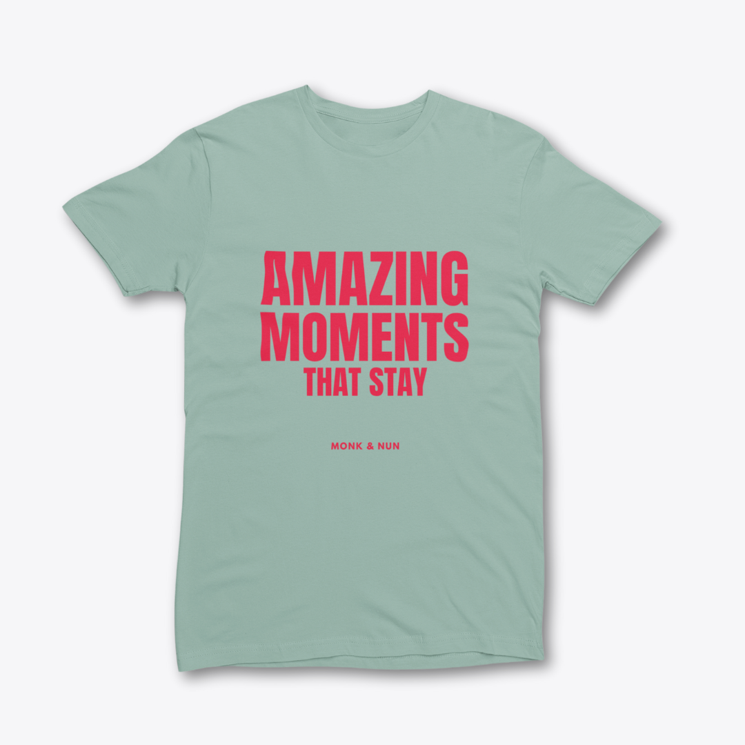Damen T-Shirt slim fit stretchy "AMAZING MOMENTS..."