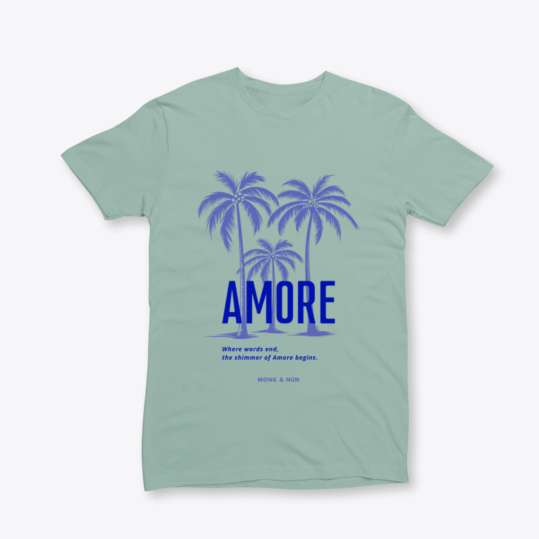 Damen T-Shirt slim fit stretchy "AMORE"