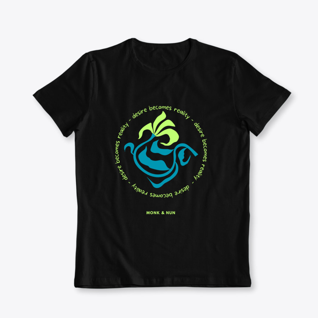 Damen T-Shirt slim fit stretchy "DESIRE BECOMES REALITY"