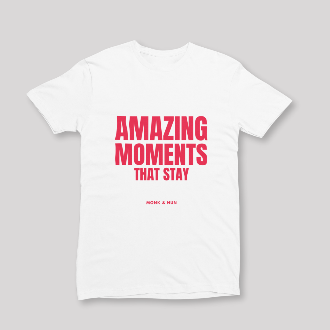 Damen T-Shirt slim fit stretchy "AMAZING MOMENTS..."