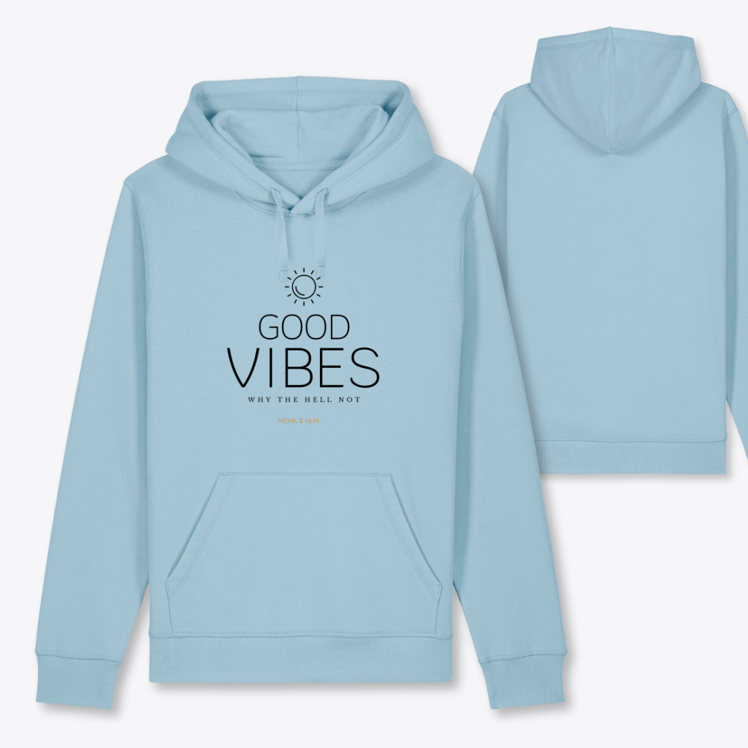 Damen Hoodie regular fit "GOOD VIBES" Bio-Baumwolle