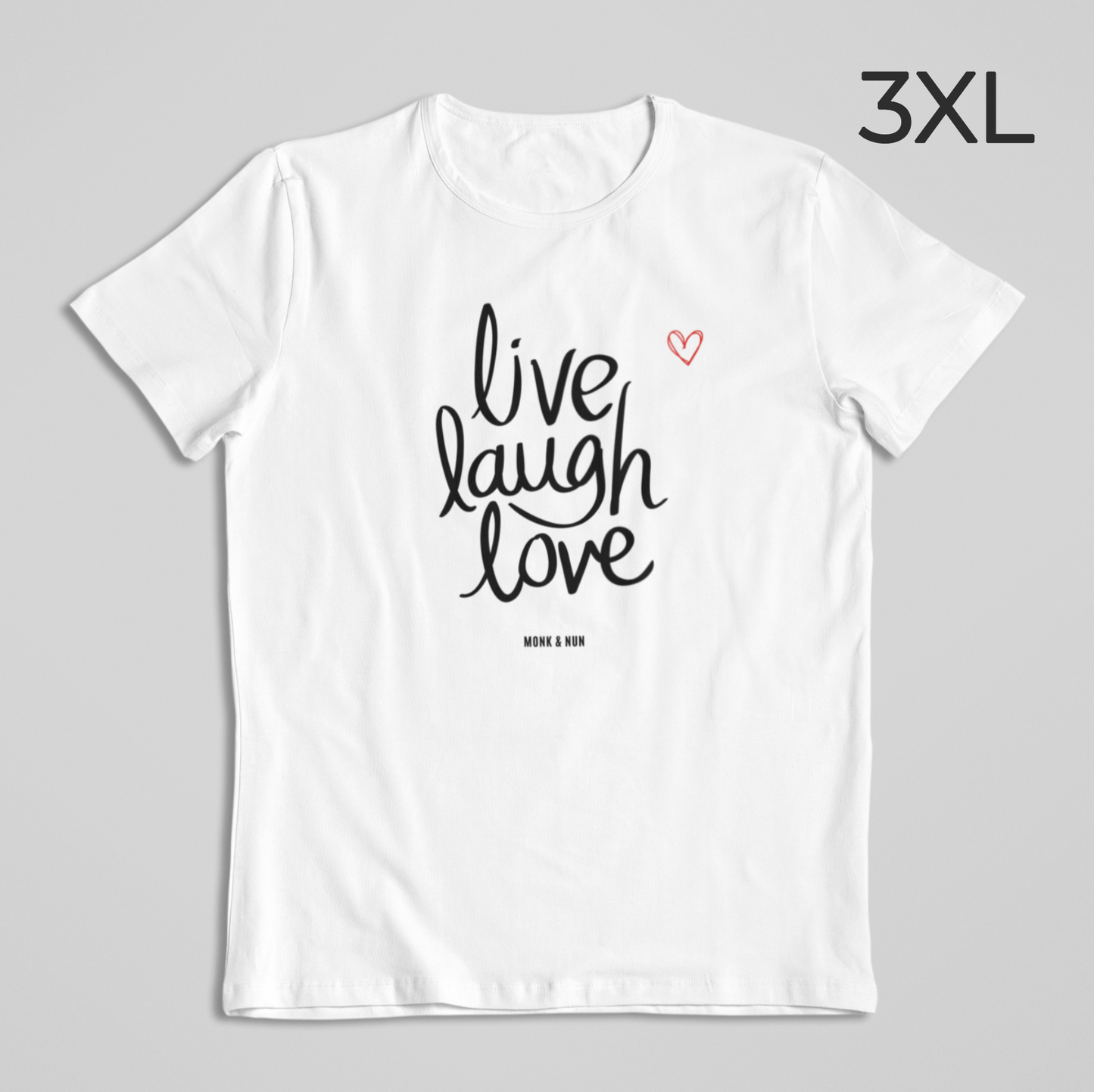 BD-Unisex T-Shirt "LIVE LAUGH LOVE" sommerlich leicht