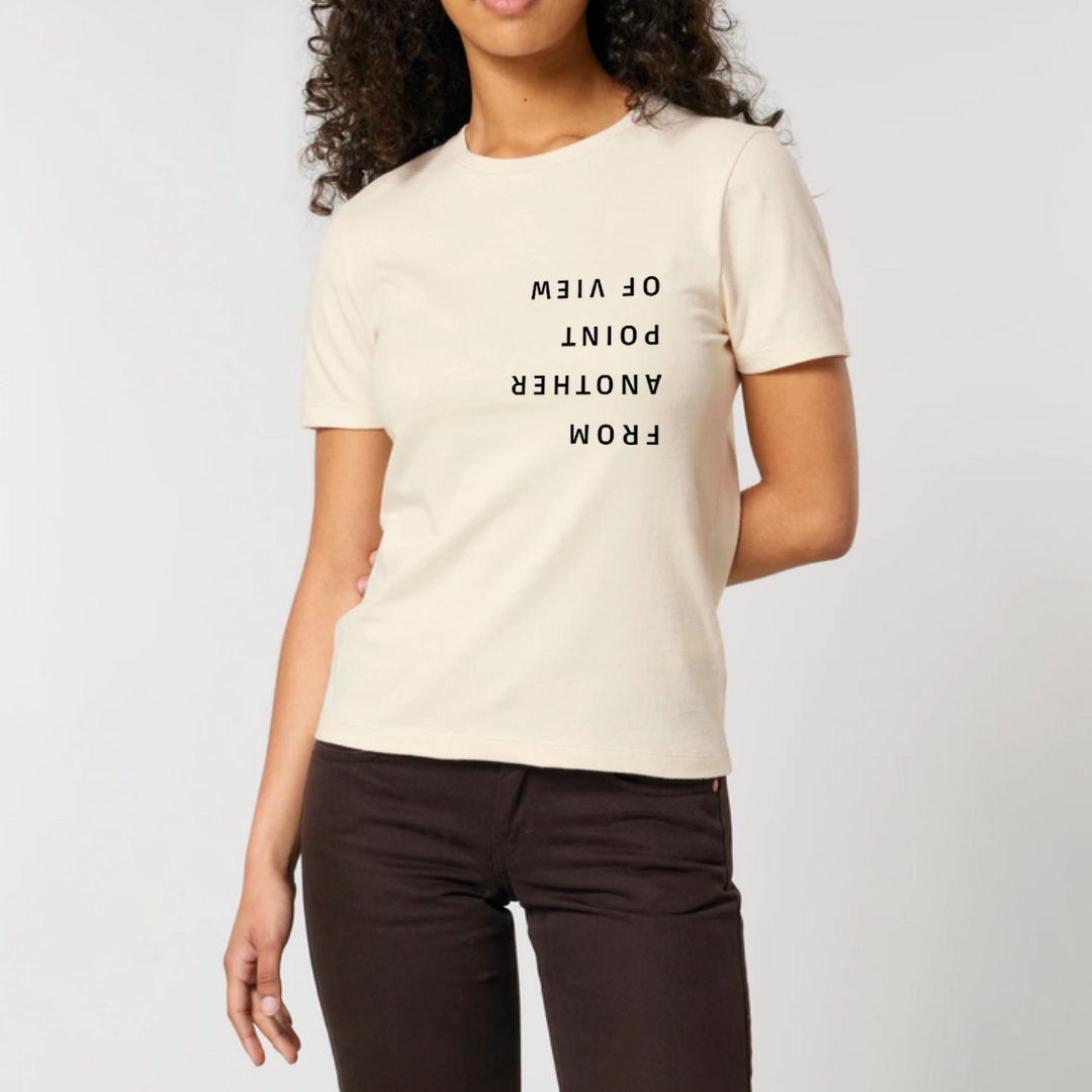 Damen T-Shirt slim fit stretchy "FROM ANOTHER POINT OF VIEW"