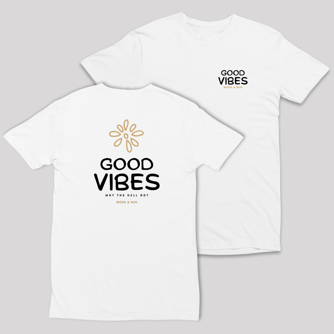 Damen T-Shirt slim fit stretchy "GOOD VIBES"