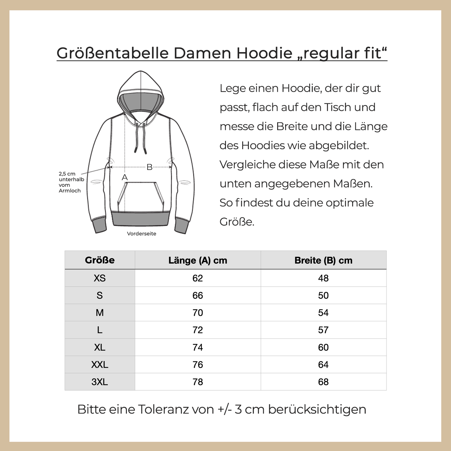 Damen Hoodie regular fit "NEVER FORGET TO SMILE"