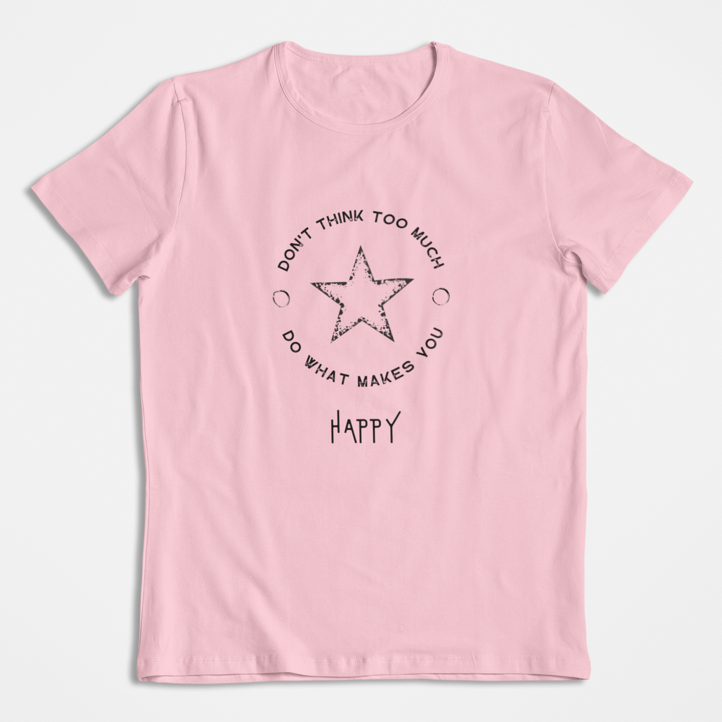Damen T-Shirt loose fit "DON'T THINK TOO MUCH..." Bio-Baumwolle