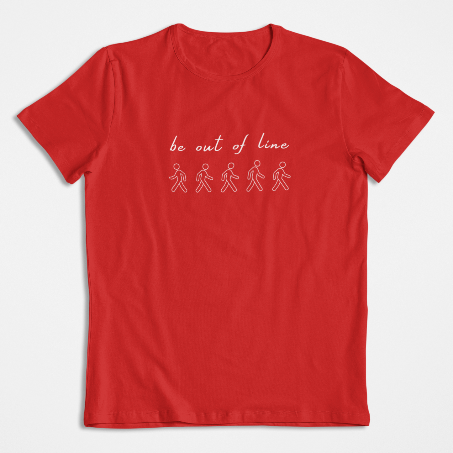 Damen T-Shirt loose fit "BE OUT OF LINE" Bio-Baumwolle