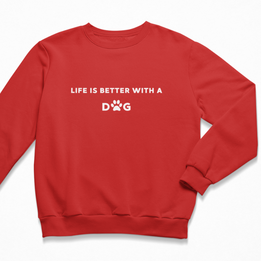 Damen Sweater regular fit "LIFE IS BETTER WITH A DOG