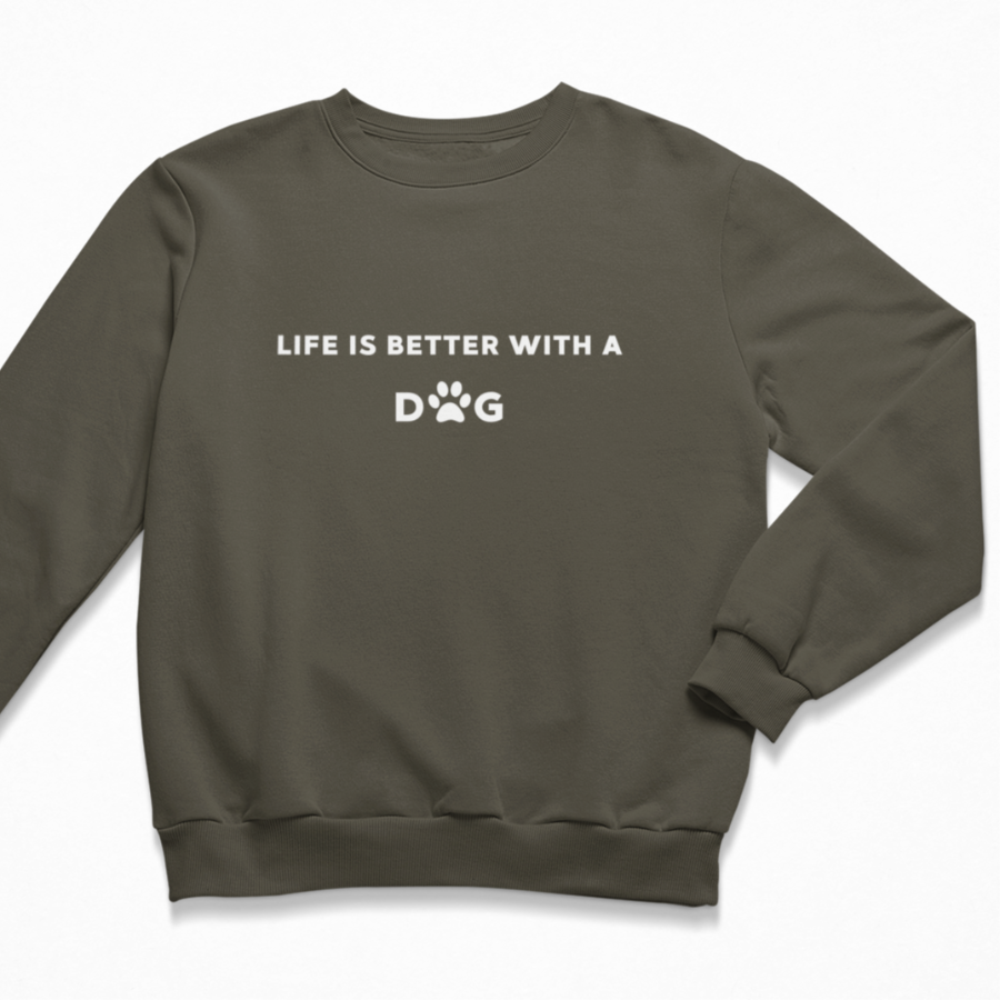 Damen Sweater regular fit "LIFE IS BETTER WITH A DOG