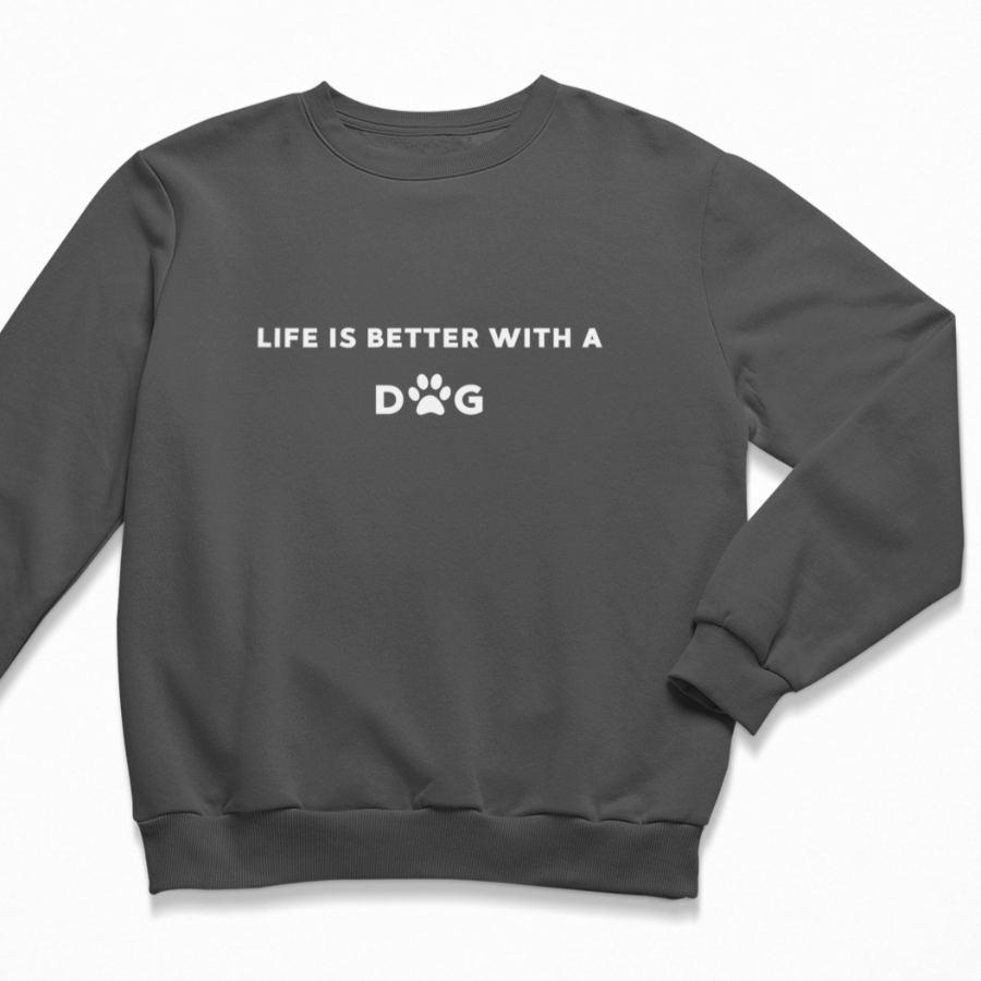 Damen Sweater regular fit "LIFE IS BETTER WITH A DOG