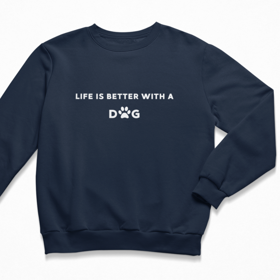 Damen Sweater regular fit "LIFE IS BETTER WITH A DOG
