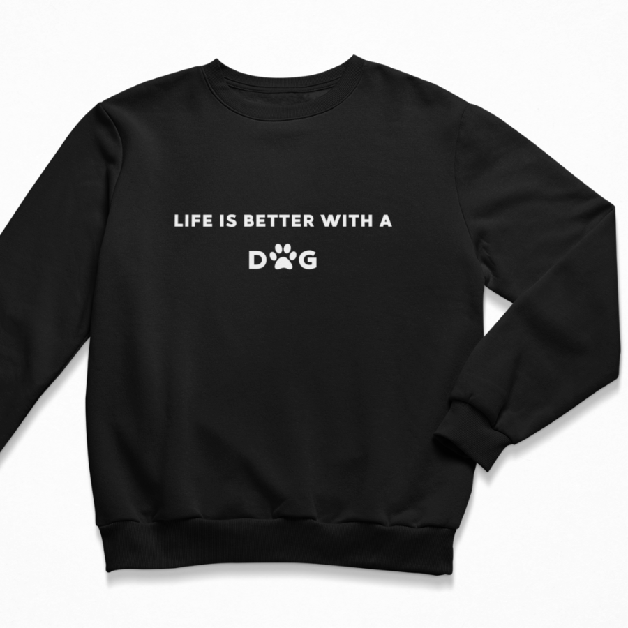 Damen Sweater regular fit "LIFE IS BETTER WITH A DOG