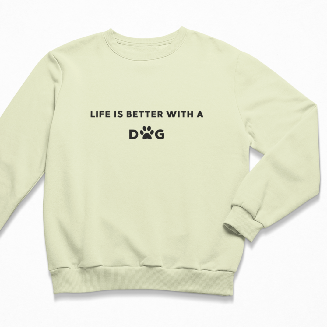 Damen Sweater regular fit "LIFE IS BETTER WITH A DOG