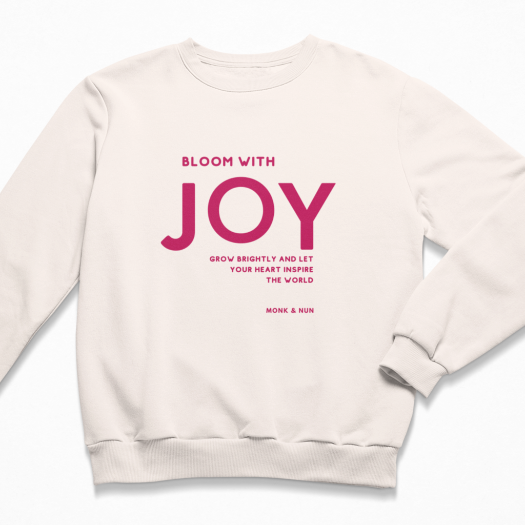 Damen Sweater regular fit "BLOOM WITH JOY"
