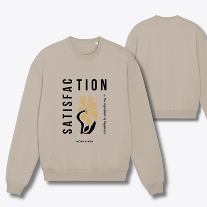 Damen Sweater oversized fit "SATISFACTION" 100% Bio-Baumwolle
