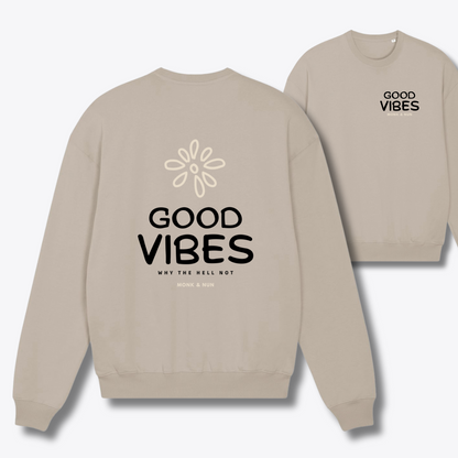 Damen Sweater oversized fit "GOOD VIBES"