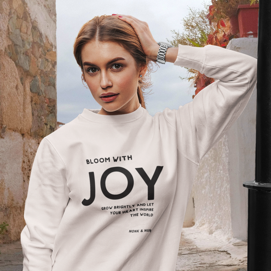 Damen Sweater regular fit "BLOOM WITH JOY"