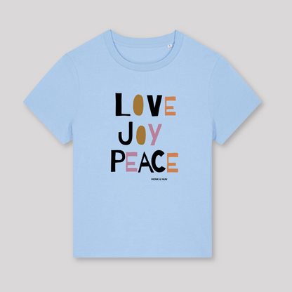 Damen T-Shirt fashion fit "LOVE JOY PEACE"