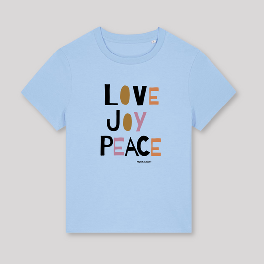 Damen T-Shirt fashion fit "LOVE JOY PEACE"