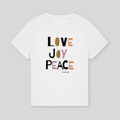 Damen T-Shirt fashion fit "LOVE JOY PEACE"
