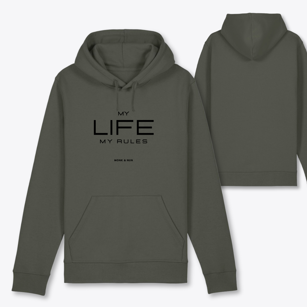 Damen Hoodie regular fit "MY LIFE MY RULES"