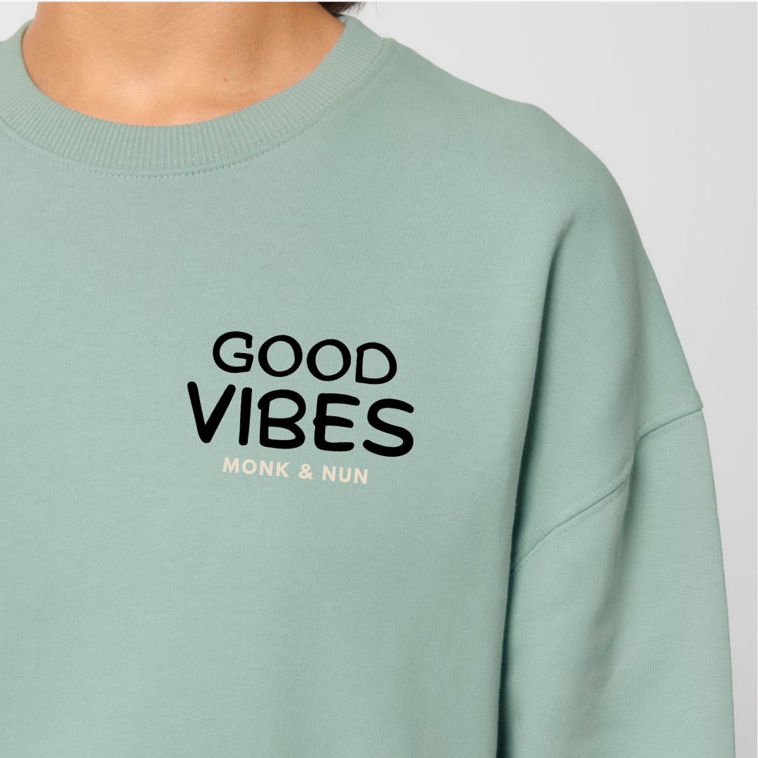 Damen Sweater oversized fit "GOOD VIBES"