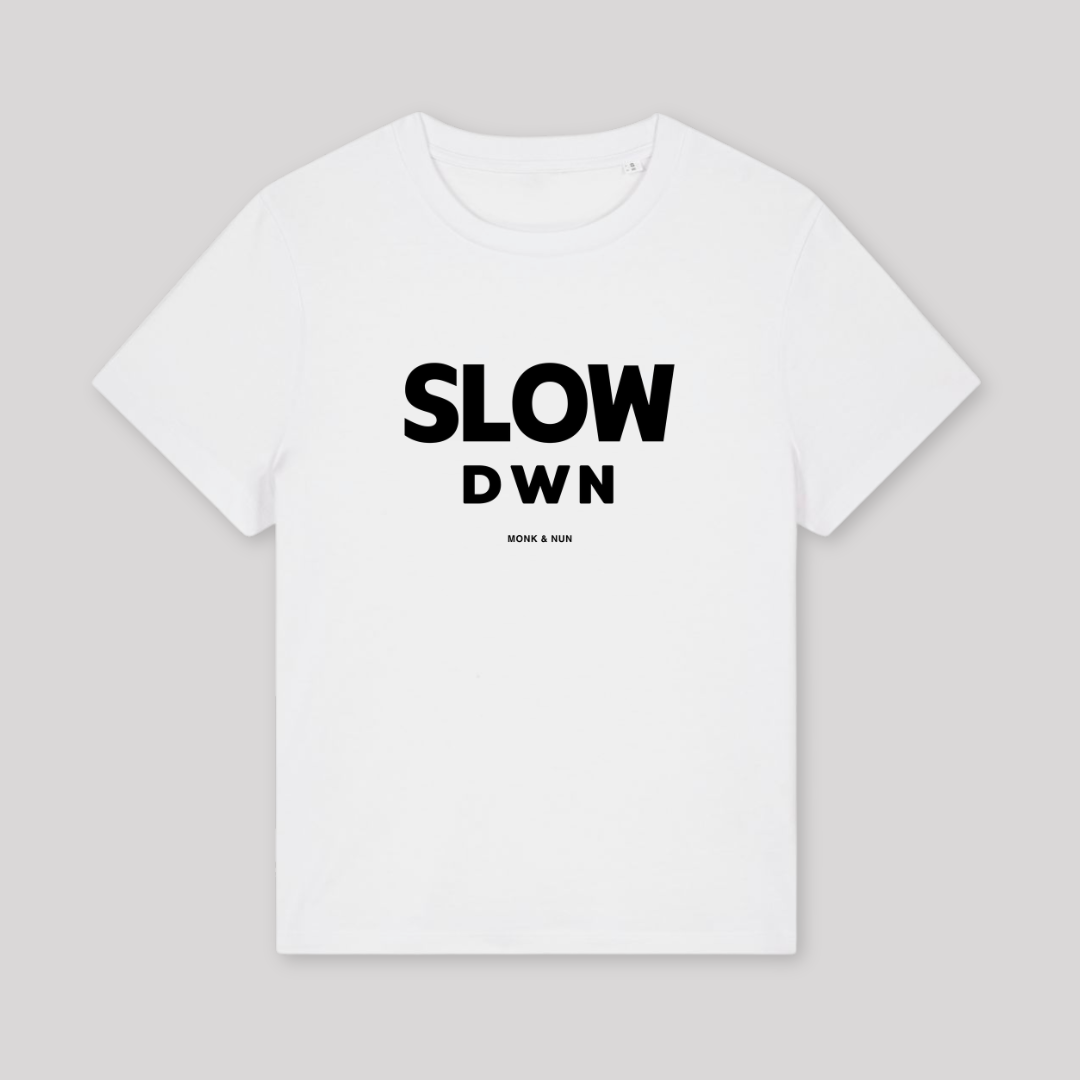 Damen T-Shirt fashion fit "SLOW DOWN"
