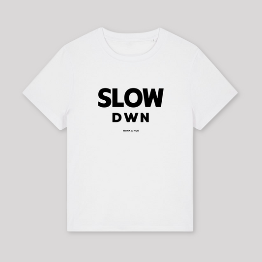 Damen T-Shirt fashion fit "SLOW DOWN"
