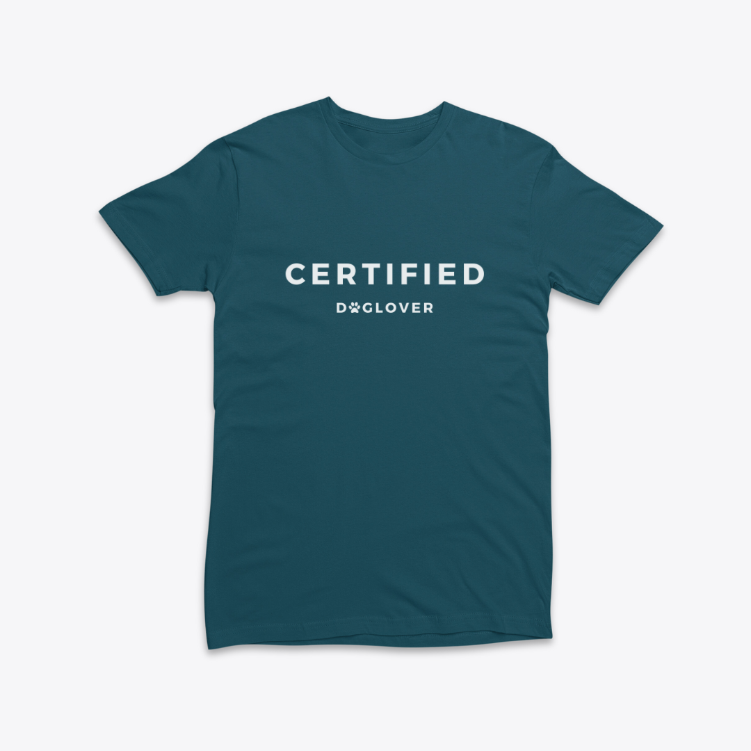 Damen T-Shirt slim fit stretchy "CERTIFIED DOGLOVER"